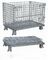 Moveable Foldable Wire Container , Steel Wire Cage With Galvanized Surface Treatment