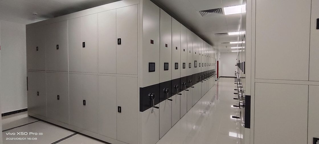 グレー鋼移動ファイルキャビネットと安全ロック調整可能な棚 200ポンド重量容量