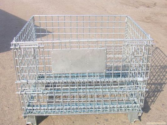重荷 鉄筋 金属 貯蔵 檻 / ウェアハウス 向け 折りたたみ ワイヤー メッシュ 容器