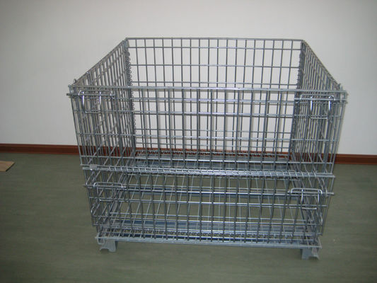 重荷 鉄筋 金属 貯蔵 檻 / ウェアハウス 向け 折りたたみ ワイヤー メッシュ 容器