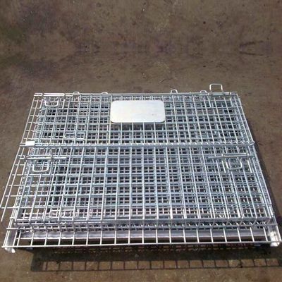 ロック可能なロジスティック折りたたみワイヤーメッシュケージ/移動型鋼製貯蔵コンテナ