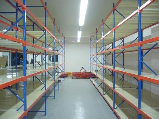 長いスパンパレット産業ラックとシェルフ 中間用組立構造