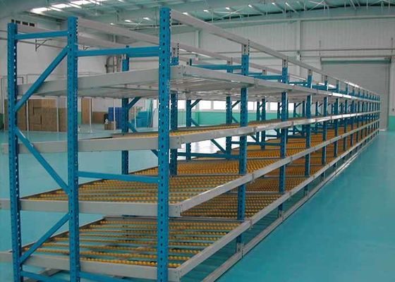 組み立てられた産業用鋼材収納ラック,重力流パレットラックシステム