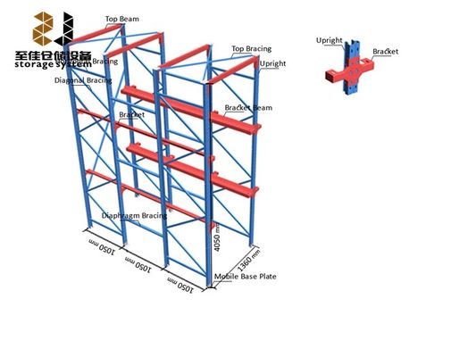 簡単に組み立て パレットラッキング 500~4000kg/パレット 商業用ラッキングと棚