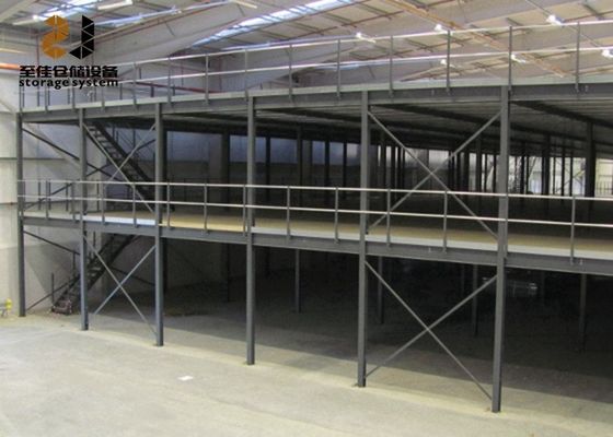 エポキシ粉末で覆われた工業用メザンジン床 2層 倉庫用ラック