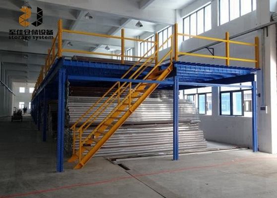 エポキシ粉末で覆われた工業用メザンジン床 2層 倉庫用ラック