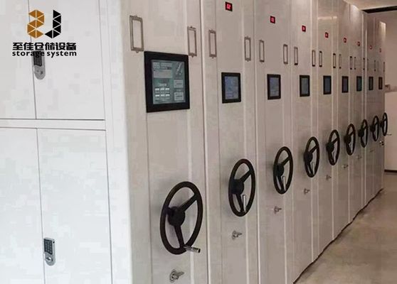 セキュリティロック付きの6層移動型高密度シェルフシステム