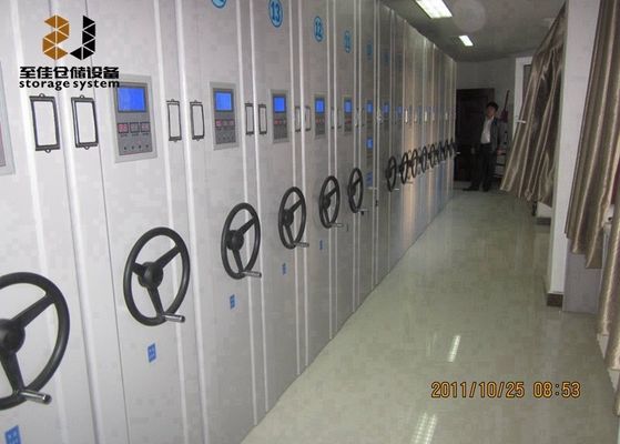 セキュリティロック付きの6層移動型高密度シェルフシステム